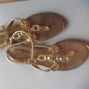 Pierre Dumas Goldtone Sandals